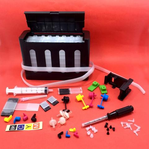 YOTAT Universal 4 colores DIY CISS kit con accesorios compatible para HP 21 22 60 61 56 57 74 75 901, 121 de 300 PG40 50 ► Foto 1/1
