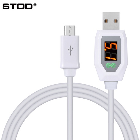 Cable Micro USB STOD, indicador Digital LED 3A, Protector de voltaje de corriente para Samsung, Huawei, ZTE, Xiaomi, LG, cargador con Cable médico ► Foto 1/6