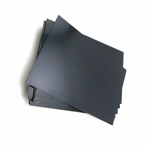 1 pieza Unid de plástico negro ABS estireno lámina plana de aislamiento eléctrico placa de plástico de 0,5mm de espesor para piezas de la industria alimentaria ► Foto 1/2