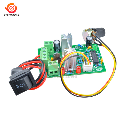 L0371 80 W 10A controlador de velocidad de Motor DC Reversible alto par ajustable PWM regulador de velocidad potenciómetro de Control 6- 30 V ► Foto 1/6