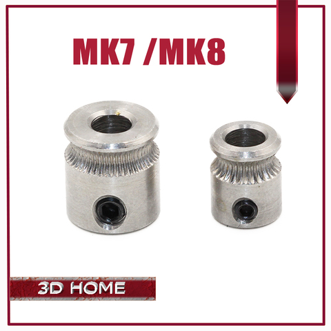 Extrusora MK7 MK8, diámetro engranaje de 5mm para engranaje de 1,75mm y 3,0mm para Makerbot Reprap Mendel, acero inoxidable de alta calidad ► Foto 1/1