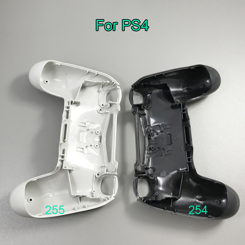 Funda mate para mando inalámbrico Sony PS4 Playstation 4, funda trasera de repuesto, color gris, blanco y negro ► Foto 1/2