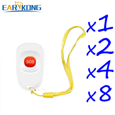 EARYKONG-botón inalámbrico SOS de 433MHz, botón de pánico de emergencia diseñado para ancianos o niños, Compatible con alarma de ladrón para hogar ► Foto 1/6