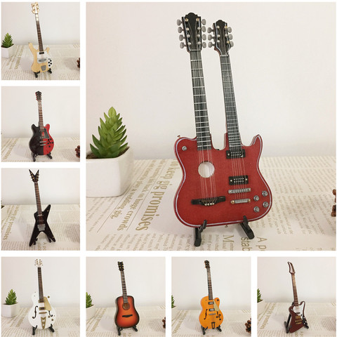 Mini Guitarra eléctrica en miniatura, instrumento Musical en miniatura de madera ► Foto 1/6