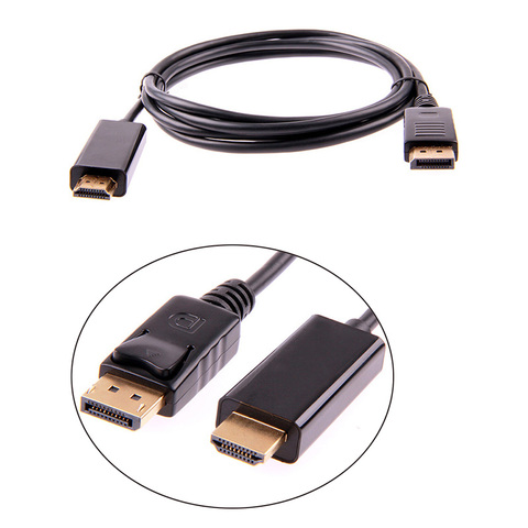 Puerto de pantalla DP macho a HDMI, 1,8 M / 6 pies, 3M, 10 pies, compatible con adaptador de Cable macho M/M ► Foto 1/1