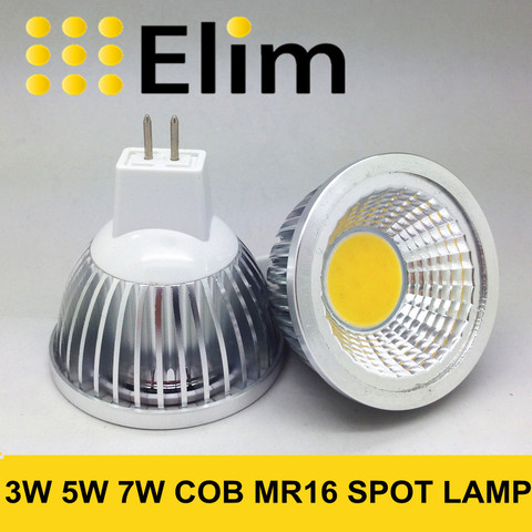 MR16 COB LED lámpara 12 V MR16 3 W 5 W 7 W blanco cálido 2700 K 3000 K 4500 K 6000 K blanco bombilla de luz LED de la lámpara ► Foto 1/6