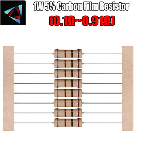 20 piezas 1W 5% resistencia de película de carbono 0,1, 0,12, 0,13, 0,15, 0,18, 0,2, 0,22, 0,24, 0,27, 0,3, 0,33, 0,39, 0,47, 0,5, 0,56, 0,62, 0,68, 0,75, 0,82 ohm ► Foto 1/2