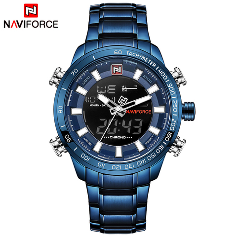 Relojes deportivos de marca de lujo para hombre, reloj Digital de cuarzo de acero para hombre, reloj de pulsera impermeable para hombre, reloj Masculino ► Foto 1/6