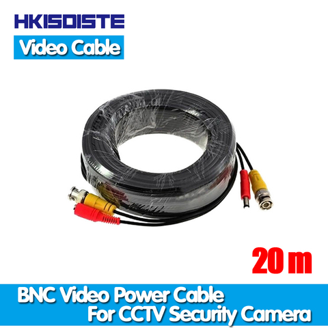 Cable siamés de alimentación de vídeo BNC para cámara de vigilancia, accesorios de cámara CCTV, Kit DVR, 65 pies (20m) ► Foto 1/5