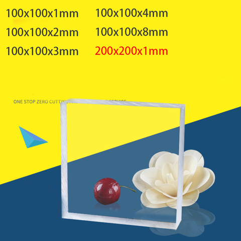 Hojas acrílicas de plástico transparente para plexiglás Perspex HOJA DE Plasto de presión de arcilla herramienta para tartas 100x100mm 200 x 200mm ► Foto 1/1