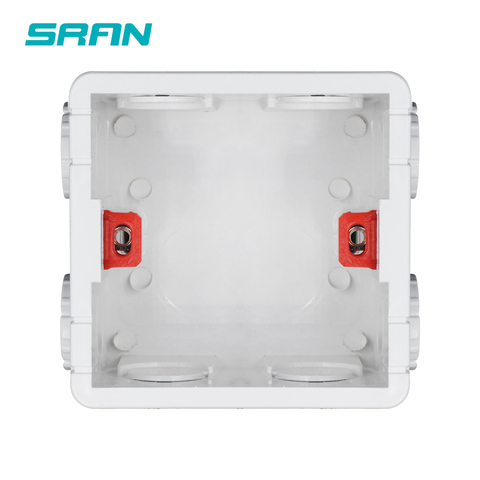 SRAN-caja de montaje ajustable para 86 tipos, Cassette interno, 86mm x 83mm x 50mm, para 86 tipos de interruptor y toma, cableado blanco/rojo ► Foto 1/6
