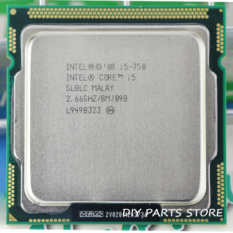 Intel Core I5 750 I5-750 2,5 GHz/ 8MB Socket LGA 1156 procesador de CPU memoria compatibles: DDR3-1066... DDR3-1333 ► Foto 1/2