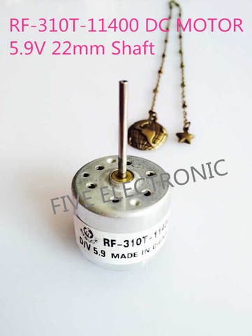 RF-310T-11400 MOTOR DC 5,9 V 310 Micro MOTOR, 22MM Eje largo, utilizado para equipos mecánicos \ VCD \ DVD \ FAN ► Foto 1/2