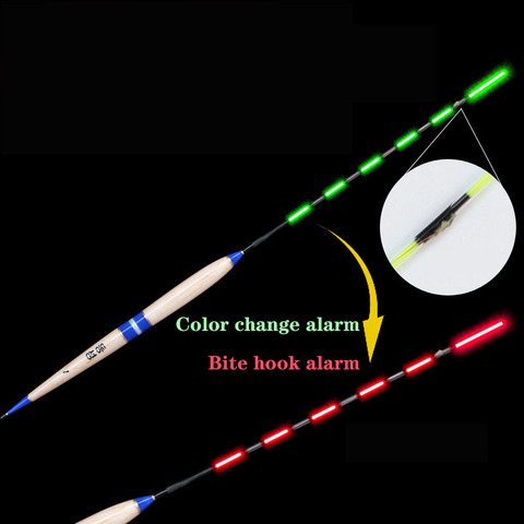 Alarma inteligente de mordedura de flotador de pesca, cebo de pez, luz LED, cambio de Color automático, boya de cambio electrónico de noche, que brilla en la oscuridad CR425 ► Foto 1/6