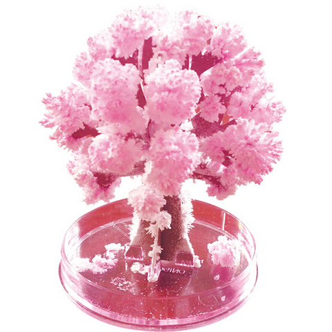 Árboles mágicos de cristal Sakura de papel mágico, árbol de cultivo de flores de cerezo de escritorio de Japón, 2022, 90x80mm, juguetes educativos, novedades, 1 unidad ► Foto 1/6