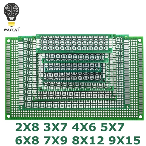 Prototipo de doble cara Diy, placa PCB de circuito Universal impresa, para Arduino Protoboard, 9x15, 8x12, 7x9, 6x8, 5x7, 4x6, 3x7, 2x8 cm ► Foto 1/6
