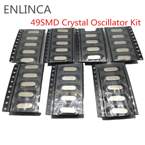 7 valores 35 piezas 49S-SMD SMD cristales kit 6Mhz a 8Mhz, 10Mhz 12Mhz 16Mhz 20Mhz 11,0592 Mhz 49SMD cristal Kit oscilador ► Foto 1/1