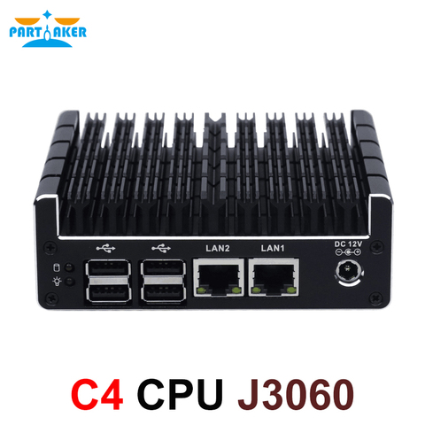 Partaker-Mini PC Celeron J3160 Quad Core 4 Intel i210AT Nic X86, enrutador suave para ordenador, servidor Linux, compatible con Pfsense AES-NI ► Foto 1/6