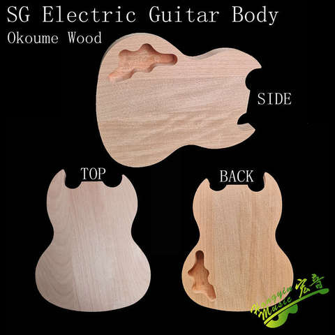 Cuerpo de guitarra eléctrica estilo SG Okoume cuerpo de madera de caoba semiacabado barril accesorios de guitarra eléctrica ► Foto 1/1