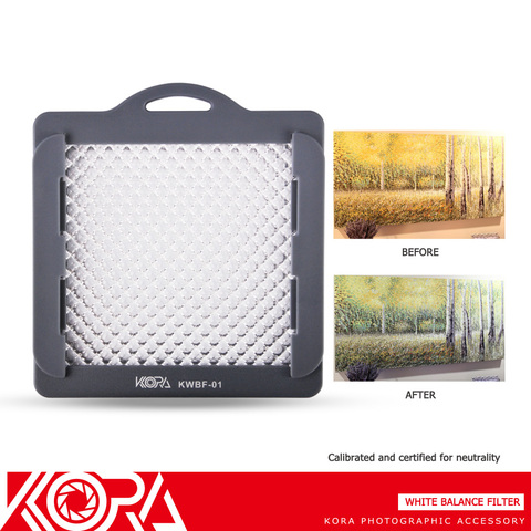 Kora KWBF-01Photography-filtro de Balance de blancos profesional con correa, tarjetas grises para lente de cámara de hasta 83mm, tamaño de rosca ► Foto 1/5