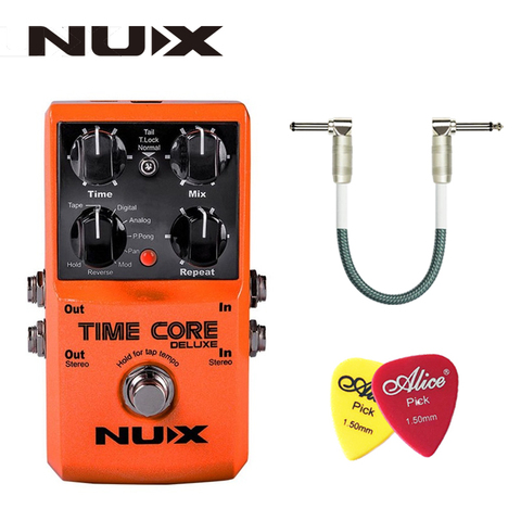 NUX Time Core Deluxe-Pedal de efecto de retardo para guitarra, con bloqueo de tono Looper, modo de actualización de Bypass verdadero ► Foto 1/1