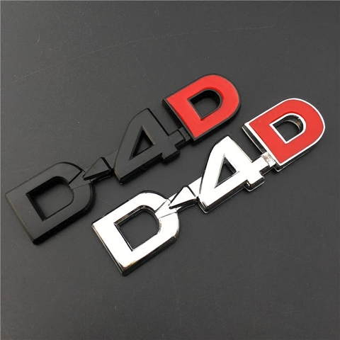 1 Uds 3D de D4D emblema insignia coche pegatina calcomanías para Toyota Land Cruiser Corolla RAV4 Verso Prado Avensis diseño de Camry Car ► Foto 1/5