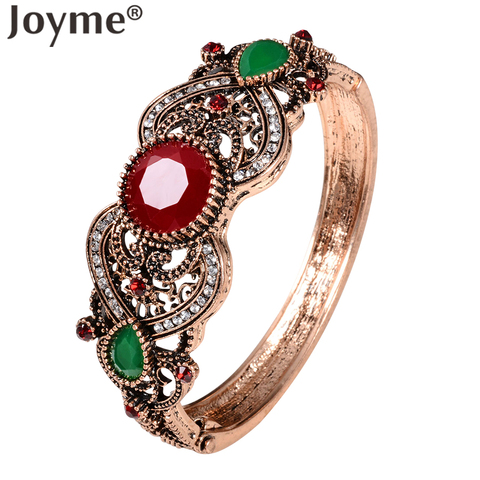 Nuevo Turco de joyería Vintage para mujer, brazaletes de Color dorado antiguo, joyas de brazaletes bohemios indios ► Foto 1/6