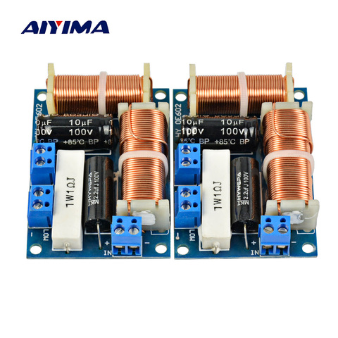 Aiyima 2 altavoz Unid 2 vías divisor de frecuencia de Audio Treble Bass 2 unidades filtros cruzados 80 W estante de libros divisor de altavoz HIFI ► Foto 1/6