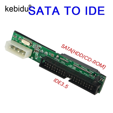 Adaptador Sata a IDE convertidor, 2,5 Sata hembra a 3,5 pulgadas, IDE macho, puerto de 40 Pines, 1.5Gbs, compatible con ATA 133 100 HDD CD DVD Serial ► Foto 1/5