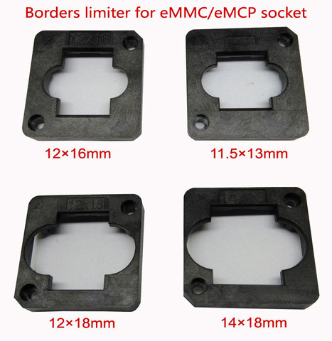 EMMC/eMMC Socket de prueba frontera limitador marco guía 11,5*13mm 12*16mm 12*18mm 14*18mm 10*11mm 9*11mm estructura tipo concha hembra ► Foto 1/6