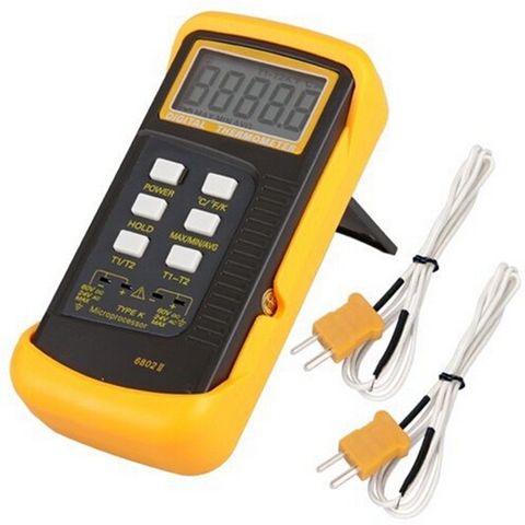 K-Type Digital Thermocouple Thermometer 1300C Professional Dual Channel Probe Industrial Temperature Meter C/F/K Swift Data Hold ► Foto 1/6