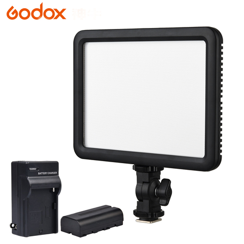 Godox luz LED Ultra Slim P120C estudio continuo de 3300K ~ 5600K lámpara de luz LED para Video con batería para cámara DV videocámara ► Foto 1/6