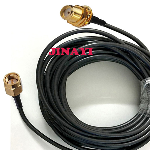 SMA hembra Jack a SMA macho RG58 cable Coaxial WIFI baja pérdida de cable de 50cm 1m 2m 3m 5m 10m 15m 20m 30m ► Foto 1/6