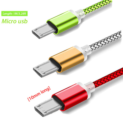 10mm USB Micro conector largo Cable de cargador para Leagoo Kiicaa de Leagoo M9/M8 Pro/M5 más Homtom ZOJI Z8 Z7 Cable de carga ► Foto 1/6