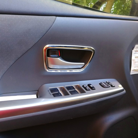 Cubierta de manija de puerta Interior de acero inoxidable, accesorios para Toyota Prius Alpha V ZVW40, SUS304, 4 Uds. ► Foto 1/6