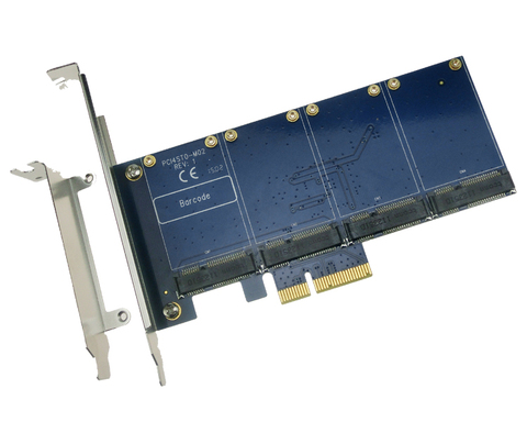 Tarjeta controladora híbrida de 4 mSATA SSD PCI-e, RAID0, RAID1, RAID10, Marvell, HyperDuo, SATAIII, PCIe, flash, acelera las bases de datos ► Foto 1/1