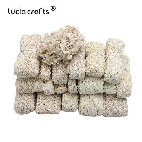 Lucia crafts-cintas de encaje de recorte de algodón, tejido de costura, l, accesorios artesanales, N0105 ► Foto 1/6