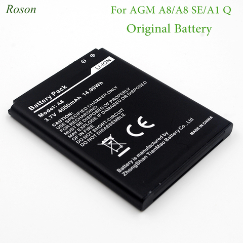 Roson-Batería de teléfono móvil para AGM A8 A1 Q, batería de repuesto de 4050mAh para AGM A8 SE, batería de iones de litio para Teléfono Móvil Inteligente ► Foto 1/5