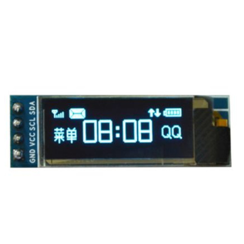 Módulo de bricolaje de pantalla LCD OLED, controlador de circuito integrado SSD1306, CC 0,91 V 5V, 128 pulgadas, 3,3x32, I2C, Blanco/azul, 10 Uds. ► Foto 1/6