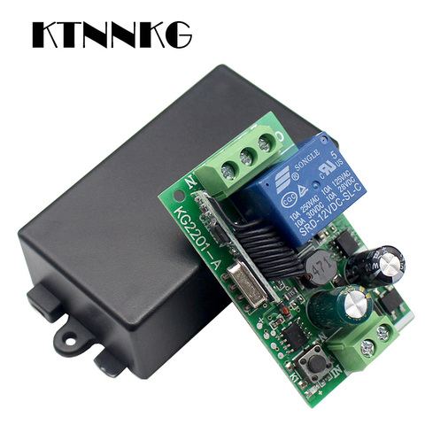 KTNNKG AC 85 V 110 V 220 MHz 433 interruptor de Control remoto inalámbrico Universal 1 Ch módulo receptor de relé para RF 433 Mhz controles remotos ► Foto 1/6