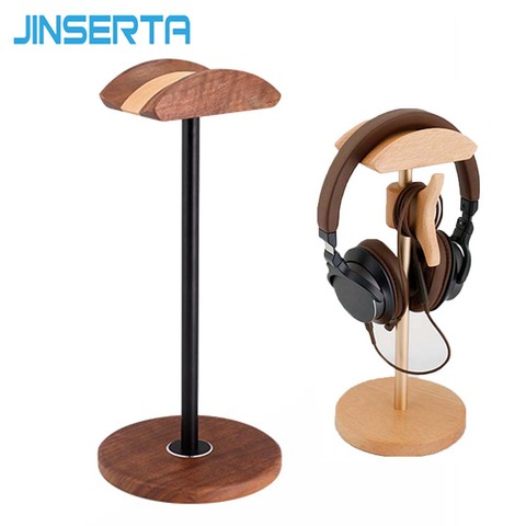 JINSERTA-Soporte Universal para auriculares, Accesorios de escritorio, diseño de moda, de madera + aleación de aluminio ► Foto 1/6