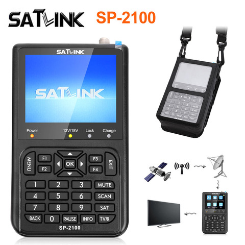 SATLINK-Localizador satélite SP-2100, HD, DVB S/S2, MPEG-2/4, medidor del buscador de satélite Digital con pantalla LCD de 3,5 pulgadas, pk WS 6906 ► Foto 1/6