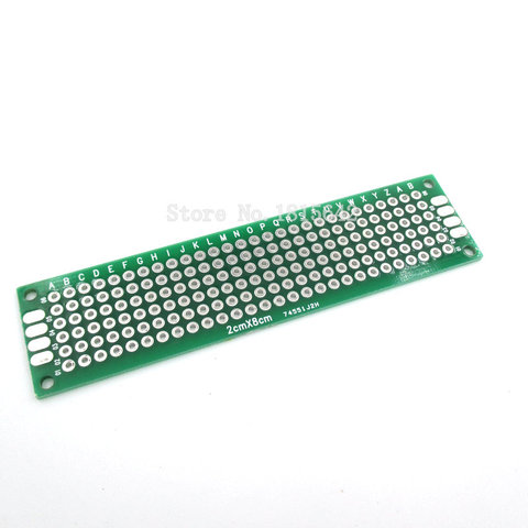 5 unids/lote 2*8CM doble lado PCB prototipo diy Universal impresa placa de circuito 2x8cm ► Foto 1/2