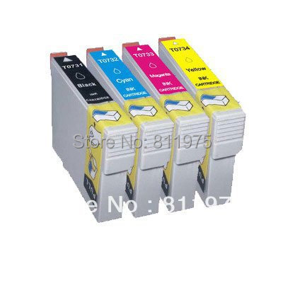 Cartucho de tinta para impresora EPSON Stylus C79/C90/C92/C110/CX3900/CX4900/CX4905/CX5600, compatible con T0731-T0734, 4 Uds. ► Foto 1/4