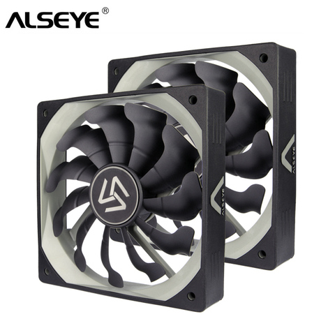 ALSEYE S-120 PC refrigerador ventilador 12 v 12 v 120mm Fan para ordenador (2 piezas) 1200 RPM 3pin en silencio los ventiladores de refrigeración ► Foto 1/6