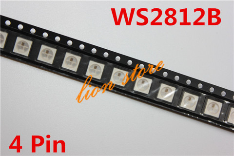 10/50/100/500/1000 WS2812B Uds (4 pines) SMD 5050 W/ WS2811 individualmente direccionable RGB Digital LED Chip envío gratis ► Foto 1/4