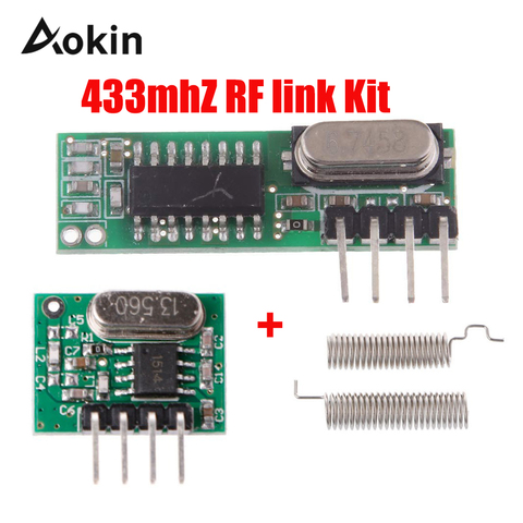 433 Mhz Superheterodyne RF receptor y módulo transmisor 433 Mhz control remoto para Arduino uno inalámbrico kit “hazlo tú mismo” de módulo ► Foto 1/6
