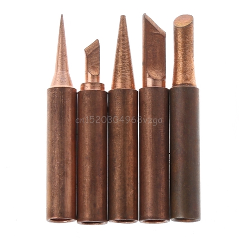 5 piezas de cobre puro 900M-T Punta de soldador sin plomo para Estación de soldadura Hakko # H028 # ► Foto 1/6