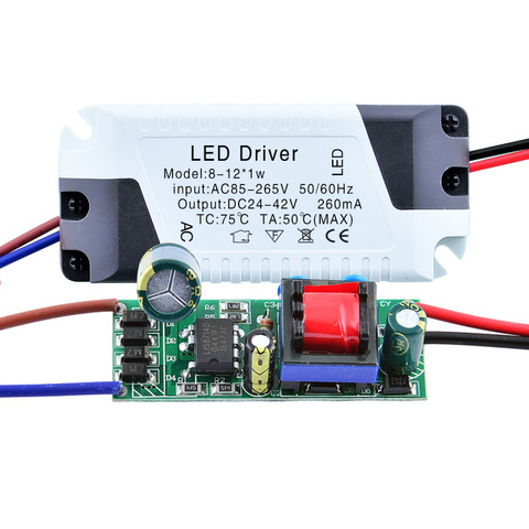 Controlador LED, fuente de Alimentación de 3W, 4W, 5W, 7W, 9W, 12W, 18W, 24W, adaptador de CC de 300MA, transformador de aislamiento de corriente constante para luces LED ► Foto 1/1
