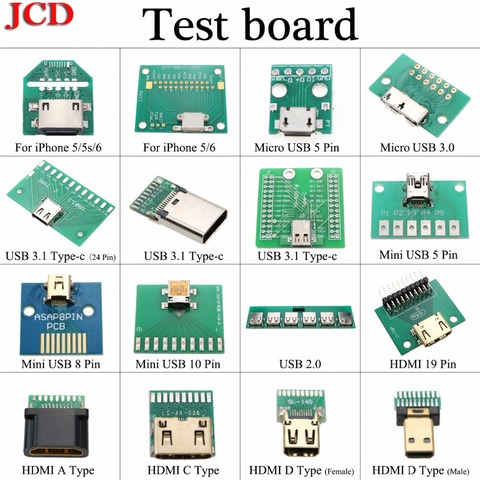 JCD para Android placa PCB convertidor de adaptador de carga Dock Flex de herramienta de reparación para el iPhone 5 5S 6/Tipo C 3,1/USB 3,0/2,0/HDMI ► Foto 1/6
